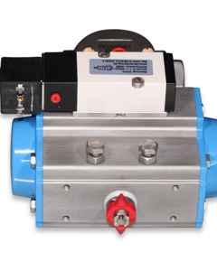 T-ball valve 1" right SST 24V 50Hz with pneum. actuator